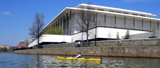 Padling Past the Kennedy
	  Center