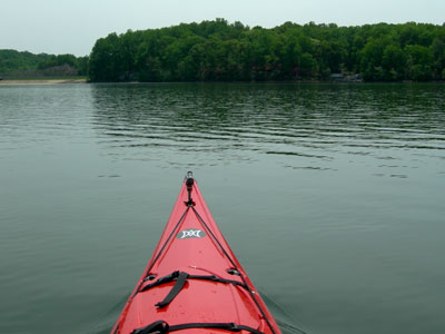 Taking the Kayak
	  Toward the Triadelphia Azalea Garden