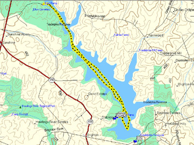 Map of my route
	  Captured by my Garmin eTrex Vista C GPS